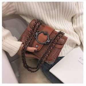 Croc Print Galtaji Bag by Ella Etc Chain Crossbody Shoulder Bag